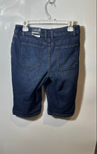 Load image into Gallery viewer, St. John's Bay Womens Blue Denim Button Front Belt Loops Bermuda Shorts Size 8
