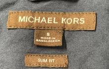 Load image into Gallery viewer, Michael Kors Mens Navy Blue Short Sleeve Slim Fit Button-Up Shirt Size Small
