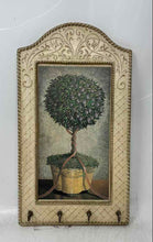 Load image into Gallery viewer, Home Decorative Wall Hanging Framed Holiday Plum Topiary Key Holder Art Print
