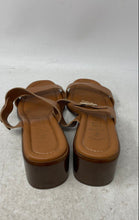 Load image into Gallery viewer, Italian Shoemakers Womens Brown Leather Open Toe Slide Sandals Size 9.5
