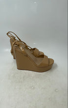 Load image into Gallery viewer, Aldo Womens Beige Buckle Open Toe Wedge Ankle Strap Sandals Size 8.5
