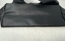 Load image into Gallery viewer, Victoria's Secret Womens Black Faux Leather Slouchy Bow Magnetic Large Hobo Bag
