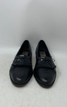 Load image into Gallery viewer, Giorgio Brutini Mens Black Leather Fringe Slip-On Loafer Dress Shoes Sz 10 D
