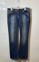 Load image into Gallery viewer, Miss Me Womens Blue Stretch Pockets Straight Leg Bootcut Jeans Size 30

