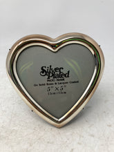 Load image into Gallery viewer, Silver-Tone Plated Heart Shape Brass &amp; Lacquer Coated 5x5 Inch Photo Frame
