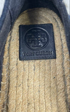 Load image into Gallery viewer, Authentic Tory Burch Womens Sidney Blue Leather Slip-On Espadrille Flats Sz 9.5M
