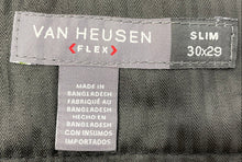 Load image into Gallery viewer, Van Heusen Mens Gray Pockets Slim Straight Leg Dress Pants Size 30x29
