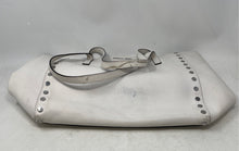 Load image into Gallery viewer, Michael Kors Womens Rivington White Silver Leather Studded Luxury Tote Handbag
