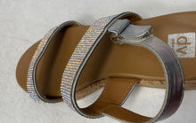 Load image into Gallery viewer, Dolce Vita Girls Silver Rhinestone Open Toe Slingback Sandals Size 5

