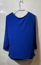 Load image into Gallery viewer, Calvin Klein Womens Blue 3/4 Sleeve Scoop Neck Pullover Tunic Top Size XL
