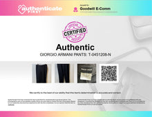 Load image into Gallery viewer, Authentic Giorgio Armani Womens Black Flat Front Trouser Pants Size EUR 48
