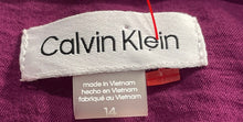 Load image into Gallery viewer, Calvin Klein Womens Purple Spread Collar Sleeveless Pullover Shift Dress Size 14
