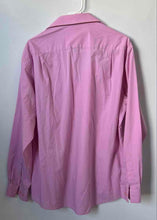 Load image into Gallery viewer, Pierre Cardin Mens Pink Slim Fit Spread Collar Long Sleeve Dress Shirt Size L
