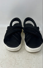 Load image into Gallery viewer, Nike Womens Black White Open Toe Platform Slingback Sandals Size 10
