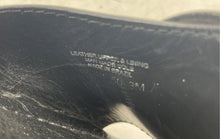 Load image into Gallery viewer, Authentic Tory Burch Womens Black Leather Wedge Heel Slide Sandals Sz 8M Damaged
