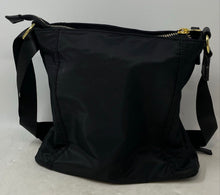 Load image into Gallery viewer, Adrienne Vittadini Womens Black Outer Pocket Adjustable Strap Crossbody Handbag
