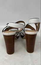 Load image into Gallery viewer, Nine West Womens Delilah White Open Toe Block Heel Platform Sandals Size 6M
