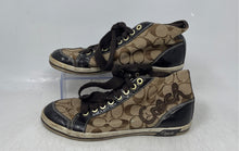 Load image into Gallery viewer, Coach Womens Brown Signature Print Round Toe Lace-Up Sneaker Shoes Size 7.5B
