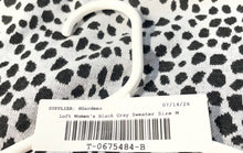 Load image into Gallery viewer, Loft Womens Black Gray Animal Print Short Sleeve Pullover Blouse Top Size M
