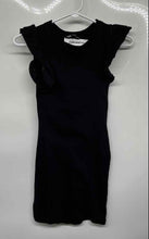Load image into Gallery viewer, Zara Womens Black Crew Neck Short Flutter Sleeve Mini Dress Size Small
