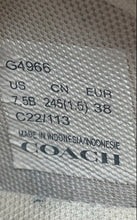 Load image into Gallery viewer, Coach Womens Clip G4966 Beige Brown Leather Lace-Up Sneaker Shoes Size 7.5 B
