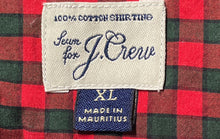 Load image into Gallery viewer, J.Crew Mens Red Green Plaid Print Cotton Long Sleeve Button-Up Shirt Size XL
