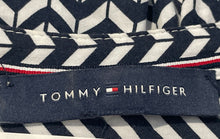 Load image into Gallery viewer, Tommy Hilfiger Womens Blue White Chevron Long Sleeve Popover Blouse Top S M L
