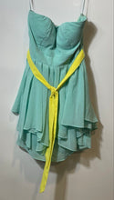 Load image into Gallery viewer, Ark &amp; Co Womens Light Aqua Strapless Sweetheart Neck Tie Waist Mini Dress Size M
