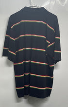 Load image into Gallery viewer, Lacoste Mens Black Multicolor Striped Short Sleeve Spread Collar Polo Shirt Sz 7
