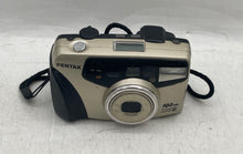 Load image into Gallery viewer, Pentax IQZoom 105G Gold-Tone Point &amp; Shoot Film Camera Not Tested
