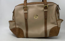 Load image into Gallery viewer, Land Womens Brown Leather Inner Pockets Adjustable Strap Double Handles Tote Bag
