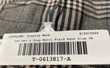 Load image into Gallery viewer, H&amp;M Mens Gray Multiple Plaid Button Front Skinny Fit Chino Pants Size 36
