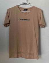 Load image into Gallery viewer, Emporio Armani Womens Brown Short Sleeve Crew Neck Pullover T-Shirt Size No Size
