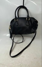 Load image into Gallery viewer, Michael Kors Womens Black Leather Inner Pocket Shoulder Strap Satchel Handbag
