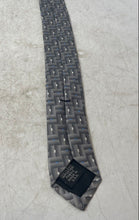 Load image into Gallery viewer, Murano Mens Gray Geometric Print Silk Adjustable Long Formal Designer Tie
