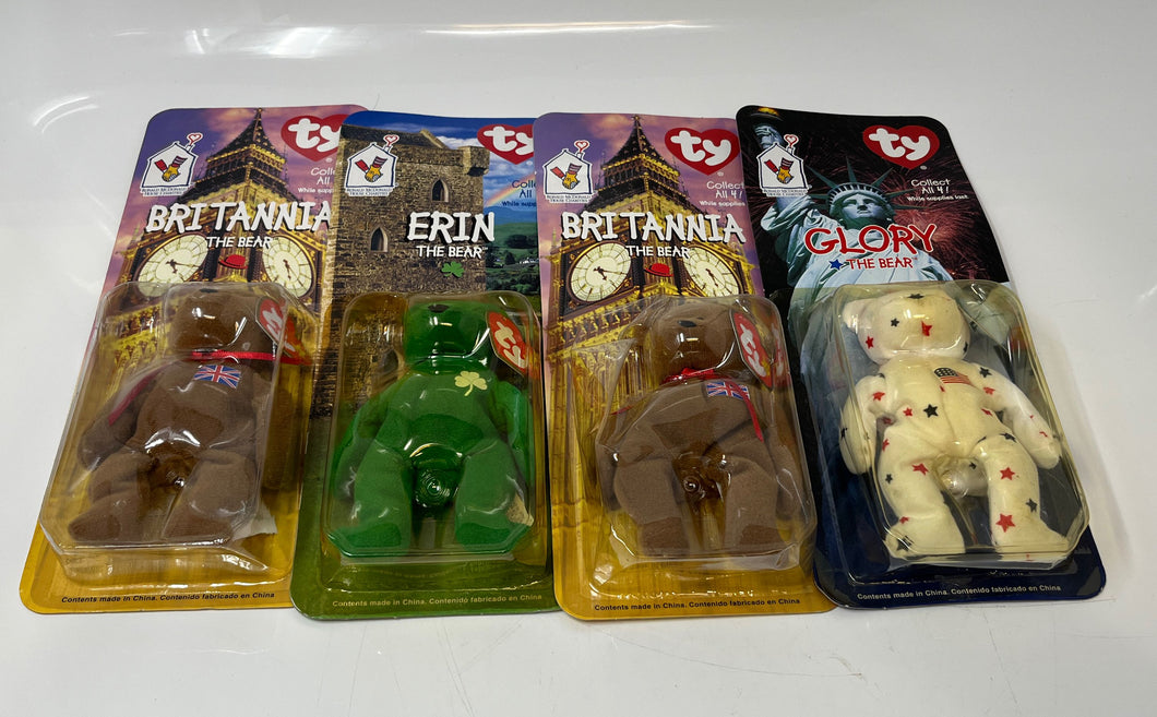 Ty McDonald Beanie Baby Erin Britannia Glory Maple 1999 4-Piece Collection Set