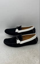 Load image into Gallery viewer, Giovanni Mens Black And White Slip-On Round Moc Toe Low Top Loafer Shoes Size 9

