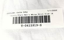 Load image into Gallery viewer, Calvin Klein Mens White Steel + Slim Fit Stretch Wrinkle Free Dress Shirt Sz 2XL
