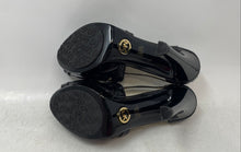 Load image into Gallery viewer, Michael Kors Womens Joslin Black Gold Patent Leather Platform Sandals Size 7M
