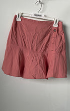 Load image into Gallery viewer, Zara Womens Pink Flared Ruffle Hem Side Button Mini Skirt Size Small
