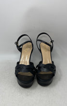 Load image into Gallery viewer, Guess Womens Maylee Black Ankle Strap Wedge Heel Platform Sandals Size 9M
