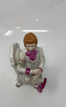 Load image into Gallery viewer, A Man Baroque Style Attire Seated On Chair Porcelain Decorative Figurine
