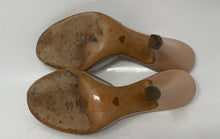 Load image into Gallery viewer, Authentic Moschino Womens White Pink Peep Toe Slip-On Heels Size EUR 36 Damaged
