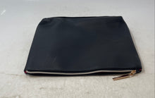 Load image into Gallery viewer, Lancome Paris Womens Black Pebble Textured Faux Leather Zip Top Makeup Bag
