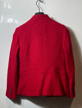 Load image into Gallery viewer, Talbots Womens Red Tweed Long Sleeve Notch Lapel Two-Button Blazer Size 6P
