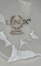 Load image into Gallery viewer, Lenox Ceramic White Gold Trim Printed Home Decor Collectible Mini Vase
