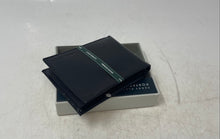 Load image into Gallery viewer, Perry Ellis Mens Black Leather ID Window Card Holder Flap Bifold Wallet
