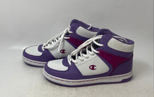 Load image into Gallery viewer, Champion Womens Arena White Purple Colorblock High Top Sneakers Shoes Size 9
