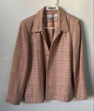 Load image into Gallery viewer, Alfred Dunner Womens Multicolor Plaid Glitter Button Front Jacket Size 16P
