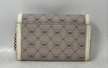 Load image into Gallery viewer, Anne Klein Womens Beige White Signature Canvas Inner Divider Crossbody Handbag
